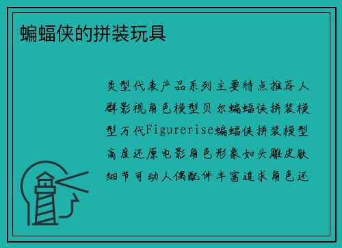 蝙蝠侠的拼装玩具